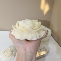 Grand Moule en Silicone Pivoine pour Bougie, Gypse, Résine, Gâteau ou Bloc de Glace
