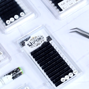 Pestañas Postizas Individuales con Logotipo Privado, Color Negro Mate, Extensión de Pestañas de Visón Sintético, Mega Volumen, Fácil de Aplicar, Libres de Crueldad Animal, Veganas, Cachemira PBT - Product Image 5