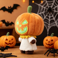 Peluche Citrouille d'Halloween Personnalisée OEM, Poupée en Peluche Jack-o'-lantern Douce pour Enfants et Adultes, Décoration de Fête et de Maison, Vente en Gros