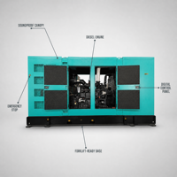 Groupe électrogène diesel silencieux 150 kW 187,5 kVA 50 Hz à faible bruit avec capot insonorisé pour alimentation de secours industrielle