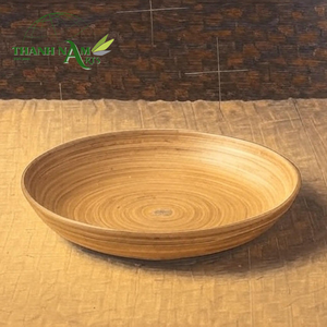 Fournisseur d'assiettes légères écologiques rustiques en bambou avec logo personnalisé pour les ustensiles de cuisine du Vietnam - Product Image 5