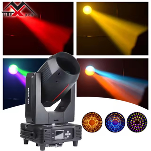 2 Pezzi Faro <span class=keywords><strong>LED</strong></span> Mobile da 380W con Effetto Arcobaleno a 14 Colori, Prisma e Controllo DMX512 per Illuminazione Scenica e Discoteca - Product Image 4