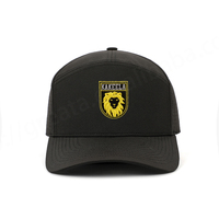 Casquette de baseball imperméable à 7 panneaux en Oxford avec logo brodé personnalisé, motif léopard et pois, style sportif en nylon