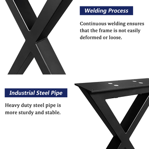 Đồ Nội Thất Hiện Đại Phụ Kiện Sắt Rèn X Hình Bàn Ghế Bàn Chân Kim Loại Bàn Ăn Chân Với Có Thể Điều Chỉnh Miếng Đệm Chân - Product Image 4