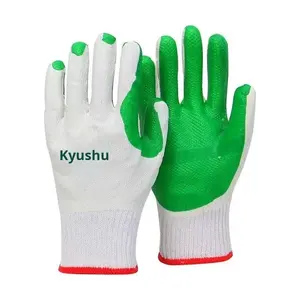 Guantes de Trabajo de Protección de Diez Dedos Kyushu Computer, de Hilo de Algodón Recubierto de Goma, Anticorte, Antideslizantes, Resistentes al Desgaste, para Parques Industriales - Product Image 4