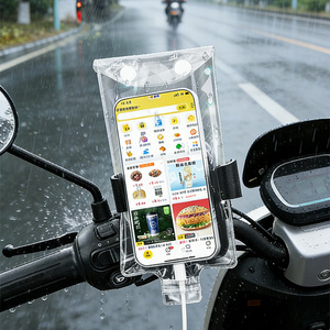 Waterproof Phone Case Touchscreen Compatible Rechargeable Universal Moto Biker Style Solid Color Cell Phone Pouch - Product Image 2