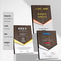 Médailles personnalisées en forme d'étoile à cinq branches, plaques de récompense haut de gamme sous licence, plaques d'honneur avec impression UV feuille d'or, porte-certificats, trophées