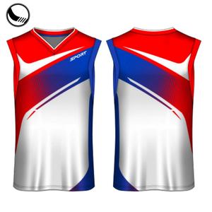 Maillot de basket-ball personnalisé en tissu mesh BETHERIVAL noir et rouge - Product Image 2