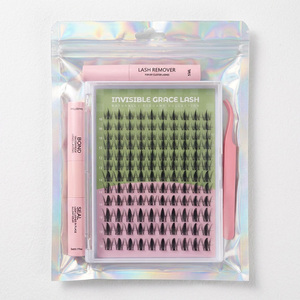 Kit Ciglia a Ciuffetti Individuali con Effetto Mix Curvatura 80D-200D e Base Rinforzata, All'ingrosso, Personalizzabile con Logo e Private Label - Product Image 3