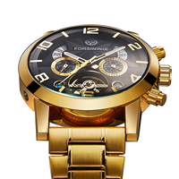 Untuk Jam Tangan Pria Mekanis Otomatis Tourbillon Desain Kontrak, Alarm, Baja Tahan Karat, Mesin Shanghai, Baru