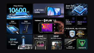 Ulefone Armor 27T PLUS หน้าจอ 6.78 นิ้ว แบตเตอรี่ 10600mAh ความจุ 12+256GB หน้าจอ FHD+ 120Hz รองรับ NFC 4G ช่องใส่ซิม 3 ช่อง ระบบปฏิบัติการ Android 14 กล้องถ่ายภาพความร้อน FLIR3.5 - Product Image 2