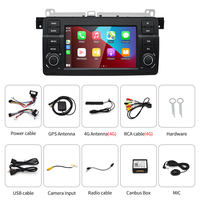 HFMidia 7 pouces pour BMW M3 Série 3 E46 Écran musical sans fil Android AUTO Carplay Lecteurs multimédias vidéo pour voiture Radio Bluetooth