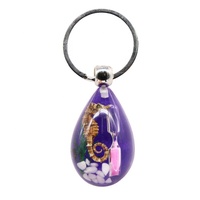 Gantungan kunci jam pasir resin hewan laut bling mini baru