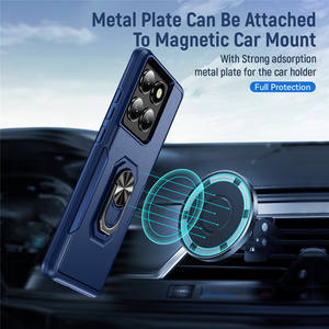 Soporte Metálico para Coche con Anillo, Funda Antigolpes para Teléfono con Marco de TPU y Cubierta Trasera Rígida de PC para Moto Edge 2025, Acepta Logotipo OEM ODM - Product Image 6