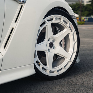 Cerchi Monoblocco Forgiati Design Personalizzato Bianchi Concavi 18-24 Pollici 5x114.3 5x130 5x120 per GT-R RS6 RS7 M3 M4 911 <span class=keywords><strong>Taycan</strong></span> - Product Image 1