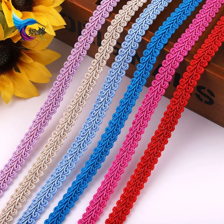 Solid Color Braided Lace Roll for DIY Garment Cloth Decorations