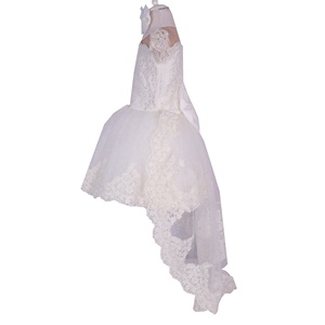 Vestido de novia Floral para niñas de diseño personalizado de alta calidad, Mini ropa de fiesta de encaje para recién nacidos de 1 año, vestido moderno en capas - Product Image 4