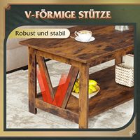 Table basse en bois massif moderne marron avec hauteur réglable pour salon salle à manger appartement