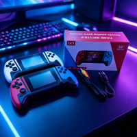 Console de jeu vidéo portable Q21, 500 jeux, écran 3 pouces, rétro arcade, Linux, batterie 1200mAh, couleurs mélangées, cadeau pour enfants