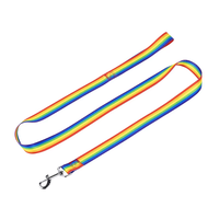 NOVIPET Accessoires pour animaux de compagnie en PVC Colliers et laisses durables Style personnalisé Motif imprimé arc-en-ciel Laisse pour chien anti-emmêlement
