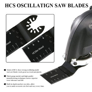 Cuchillas de herramienta oscilante HCS, hoja de sierra multiherramienta oscilante de cartón de liberación rápida de 100 piezas - Product Image 4