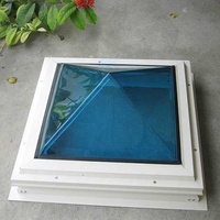 Toit d'éclairage polycarbonate robuste pyramide claire lucarne ronde couvertures de toiture dôme toit lucarne