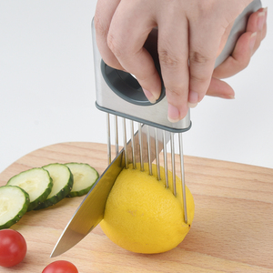 Soporte de cebolla para rebanar con tapa Herramienta auxiliar de rebanador de alimentos para fruta Limón y carne - Product Image 2