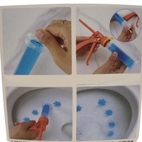 Désodorisant aromatique anti-odeur Gel floral Nettoyant automatique pour cuvette de toilette Détergent Gel Tampon pour détacher les toilettes