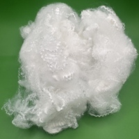 Fibre de polyester solide vierge blanche 6D 64mm pour fil à filer, tissu non tissé, textile de maison, garnissage de coussins, canapés et béton