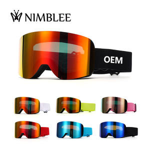 Lunettes de <span class=keywords><strong>ski</strong></span> rétro sans cadre, anti-buée, <span class=keywords><strong>OTG</strong></span>, magnétiques, avec logo personnalisé, vente en gros, lunettes de sport pour snowboard, lunettes de neige magnétiques - Product Image 1