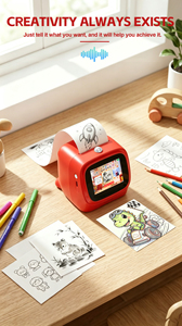 Regalos de Cumpleaños para Estudiantes y Adolescentes, Mini Impresora Portátil con Generación de Voz por IA y Pantalla HD de <span class=keywords><strong>2</strong></span>.4 Pulgadas, Impresora de Fotos Instantánea - Product Image 4