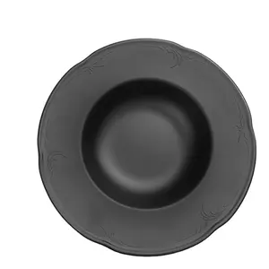 Dishwasher-Safe Black Matt Melamine Pasta Bowls Camping Hat Shaped Bowls Home Outdoor Use Soup Food Serving Bowl Stocked