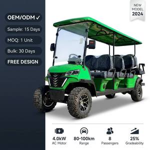 Voiturette de <span class=keywords><strong>golf</strong></span> électrique tout-terrain de luxe 8 places, batterie sans entretien 100A, moteur AC 4KW, vitesse 30-50 km/h, autonomie 90 km pour <span class=keywords><strong>camping</strong></span> - Product Image 3