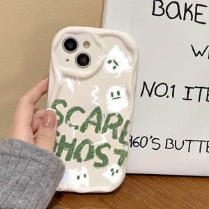 Custodia per telefono cellulare in TPU con stampa fantasma divertente con stampa gelato con bordo ondulato in Silicone per Iphone 8 X Xr Xs Max 11 12 <span class=keywords><strong>13</strong></span> 14 15 16 17 Pro - Product Image 2