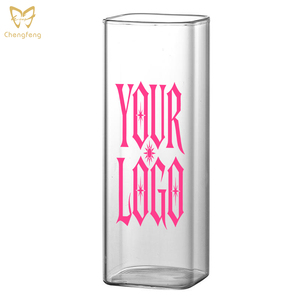 Producto de Venta caliente 2024 estilo del norte de Europa hecho a mano transparente Vertical recto jugo bebida enfriador cóctel vaso - Product Image 4