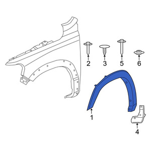Ram 1500 Front <b>Wheel</b> Arch 6VZ38GXHAA 6VZ39GXHAA Plastic <b>Replacement</b> Part - Product Image 3