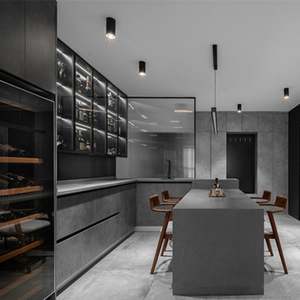 Home Wooden Designed Warm-Feeling Hood Covered Kitchen Cabinets Direct From Verified Custom Manufacturer - Product Image 2