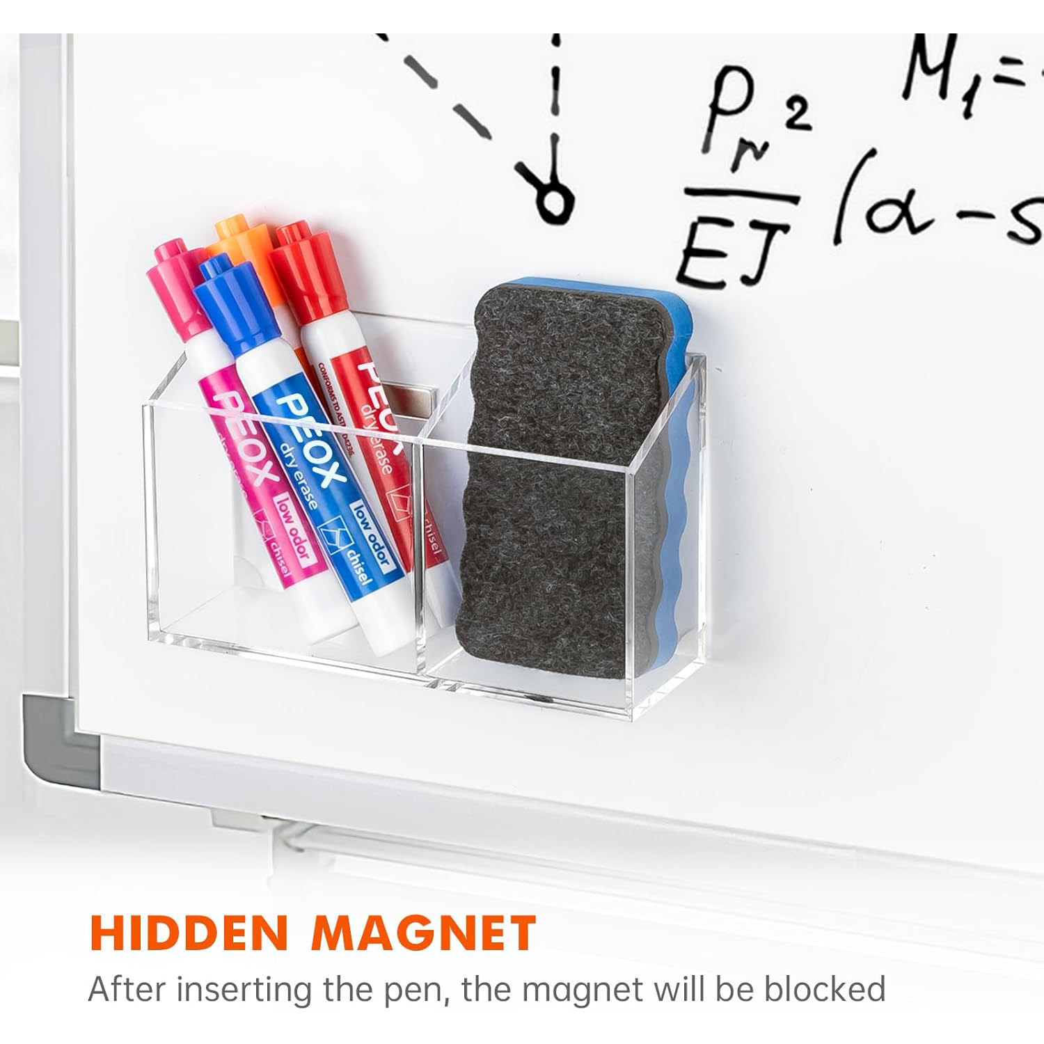 MoKo Magnetic Pen Holder, [2 Pack] Dry Erase Marker Holder Organizer