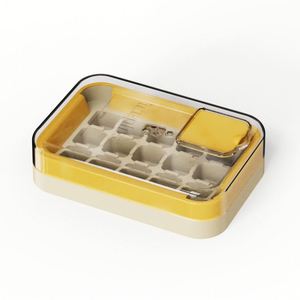 Bac à glaçons portable pour cuisine, en silicone de qualité alimentaire, grande capacité, congélation rapide, démoulage facile avec couvercle, marque Jin Li - Product Image 6