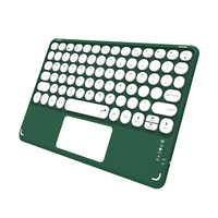 HT sans fil BT 3.0 clavier 78 touches, Ultra-mince Mini clavier personnalisé pavé tactile pour ordinateur portable téléphone tablette Support Android iOS