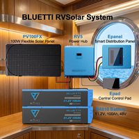 Système de batterie LiFePO4 48V 5,12 kWh pour camping-car, onduleur MPPT 5000W, 6000 cycles, étanche IP65 pour usage extérieur hors réseau, bateau, marine