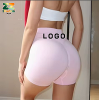 Shorts de sport et yoga pour femmes, taille haute, avec soutien, personnalisables, élastiques dans quatre directions, respirants, anti-transpiration, sans coutures, couleur unie, 180g