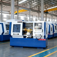 Mesin Bubut CNC Horizontal CK6140, Otomatis, Tugas Berat, Pemotong Kayu/Logam, Motor Spindle 7.5kW, Kontrol FANUC, Pembubutan Planar
