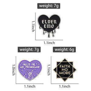 Cartoon Alphabet Emaille Pins Herzform Broschen Schmuck Zubehör Geschenk für Freunde Kleidung Dekoration - Product Image 6