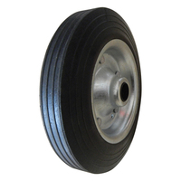 5 6 8 10 12 14 2.50-8 3.00-8 3.50-6 Roues à pneu plat en caoutchouc solide de 4.00 à 8 pouces, pour chariot de chariot à main de brouette