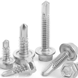 M3 M4 M5 M6 304 Stainless Steel Hexagonal Gasket Self-tapping Screws Phillips Tapping Screws