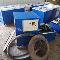 Machine de découpe de pneus d'occasion, Double couteau, déchets de caoutchouc, pour pneus de voiture, Machine de découpage de bagues, recyclage