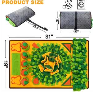 Büyük yavaş besleyici eğitim toksik olmayan Pet snumat Mat interaktif yıkanabilir kaymaz havuç şekilli kediler köpekler için evcil hayvan besleme paspası - Product Image 6