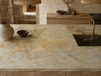 SH STONE Fournitures pour Projets Personnalisés : Plans de Travail en Marbre Belize Poli pour Cuisine, Îlot, Plan de Travail, et Meuble-Lavabo de Salle de Bain
