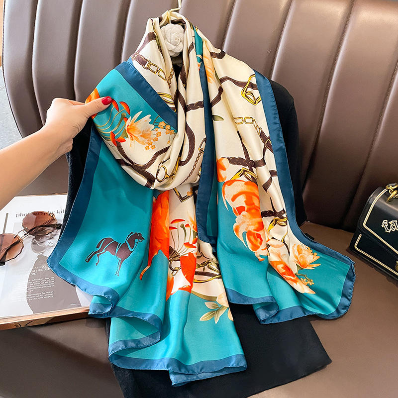 【関税＆送料込み】ChloAC Scarves Chanel Silk Chiffon Game Scarf - Vintage Lux
